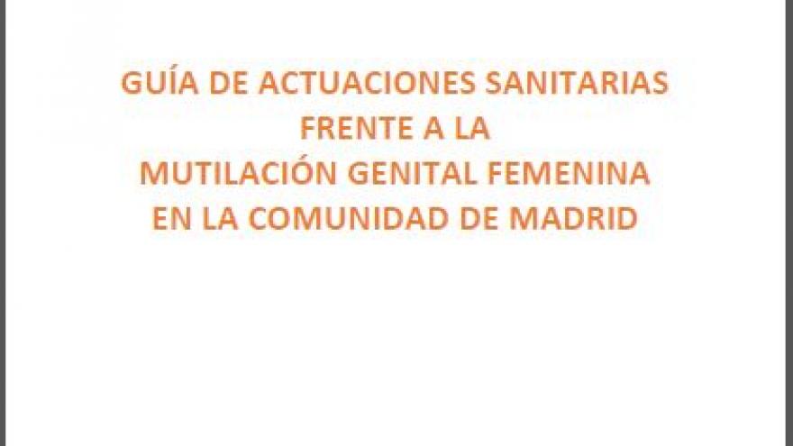 portada guía actuaciones frente a mutilación genital femenina en la Comunidad de Madrid