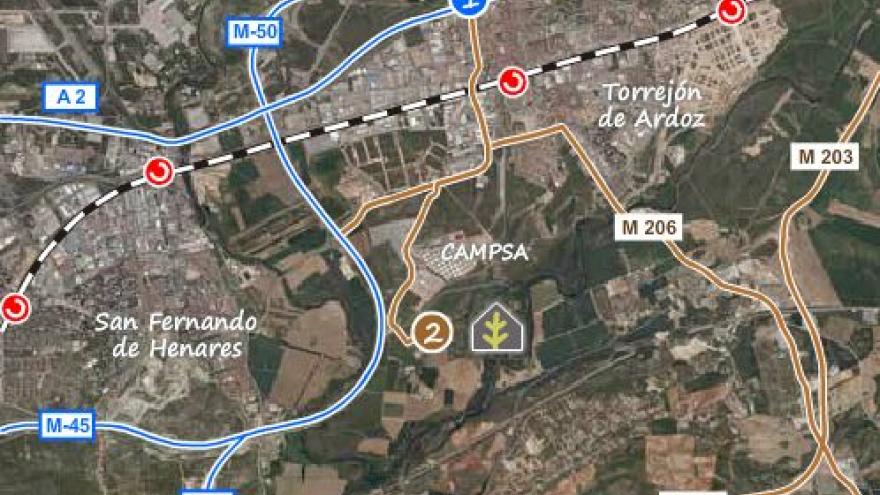 Acceso al Centro de educación ambiental Caserío de Henares