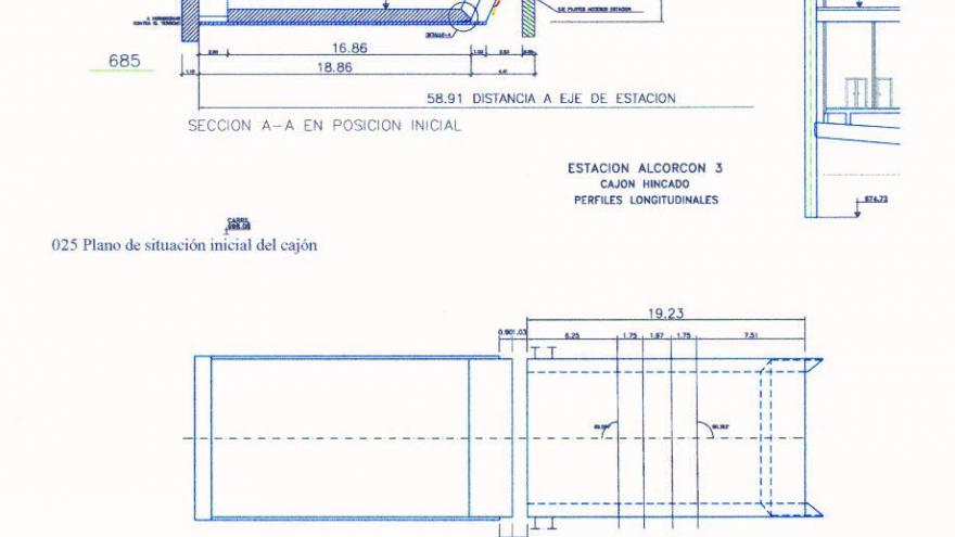 Plano situación inicial del cajón