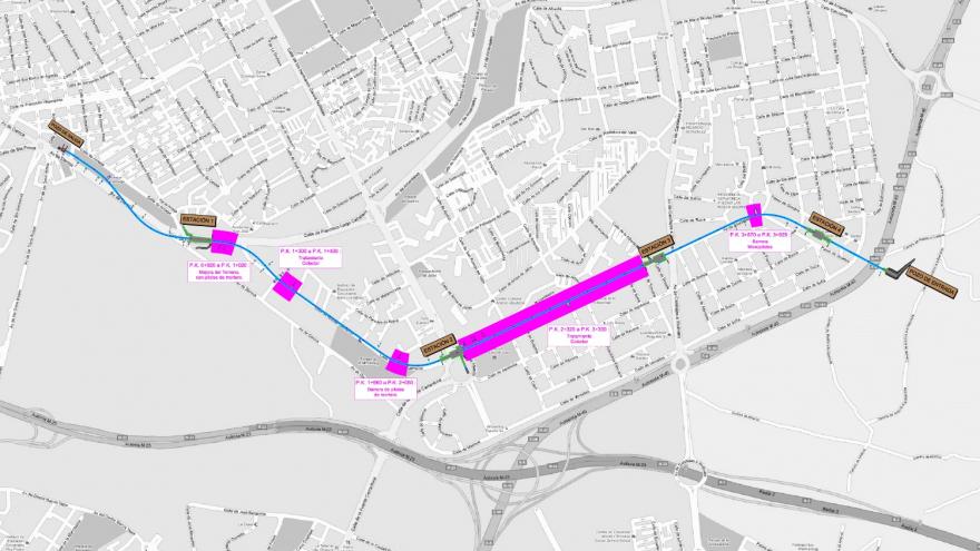 Tratamiento del terreno en el trazado de la Línea 2 de Metro a Las Rosas