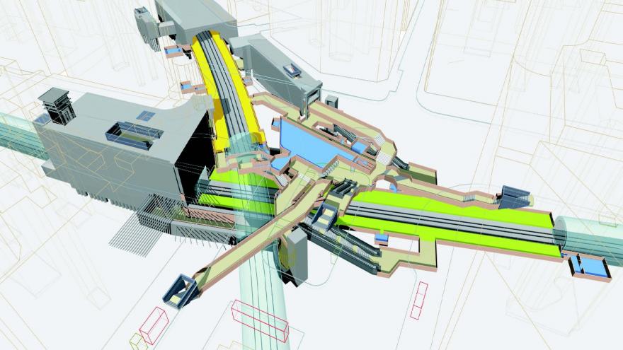 Esquema de la estación de Callao tras la renovación