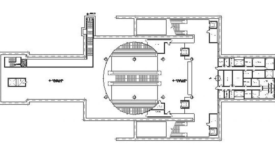 Planta general del nivel vestíbulo de la estación San Fermín-Orcasur