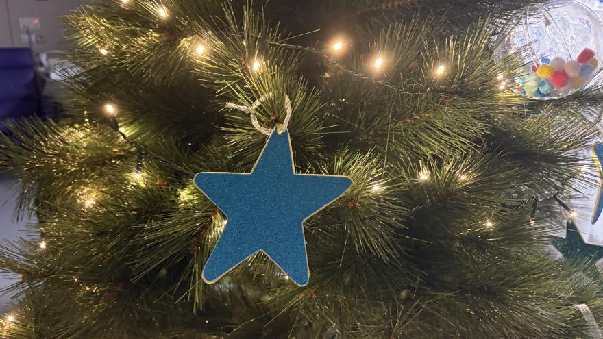 Adorno en árbol de navidad