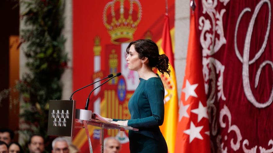 La presidenta durante su discurso en el acto