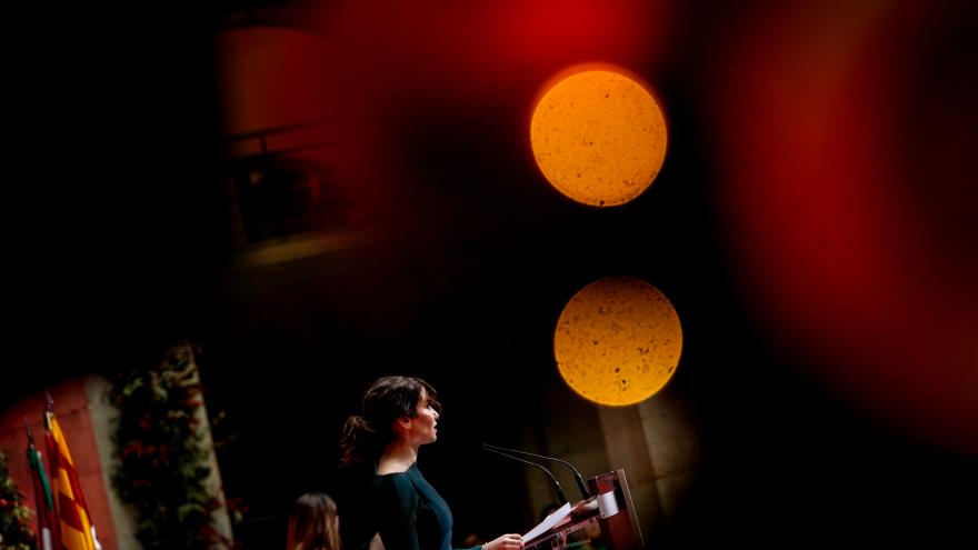 La presidenta durante su discurso en el acto