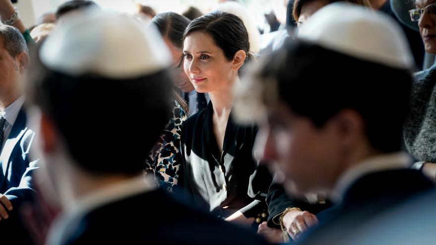 La presidenta durante el acto en memoria del Holocausto