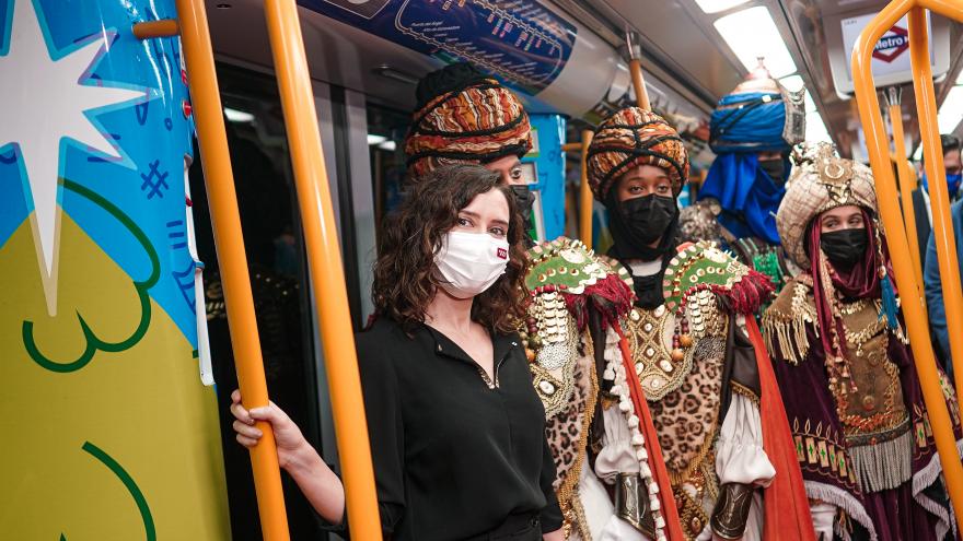 La presidenta en el Tren de la Navidad de Metro 