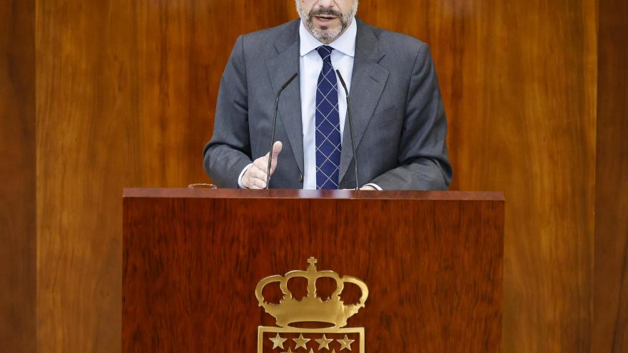 El consejero durante su comparecencia en la Asamblea regional