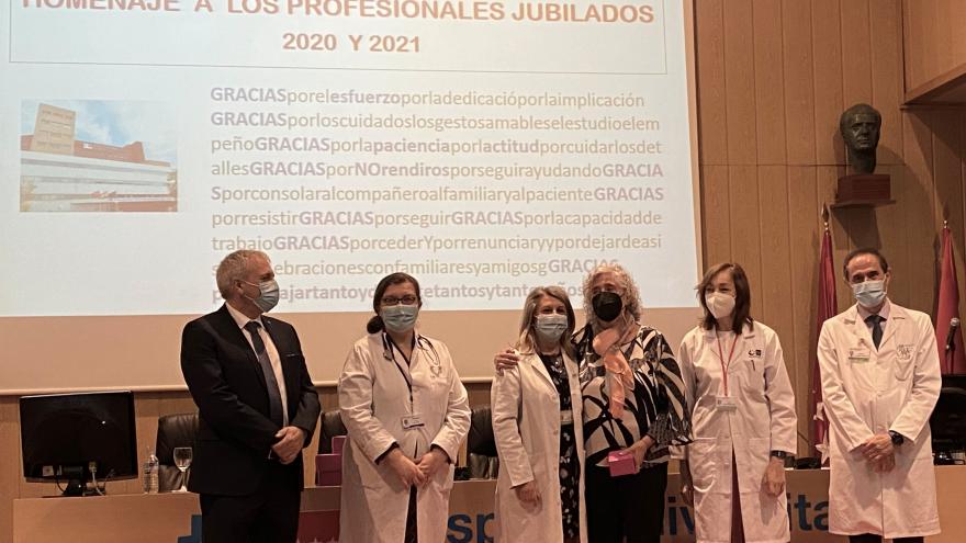 Homenaje a jubilados en el Hospital Universitario de Móstoles en 2020 y 2021