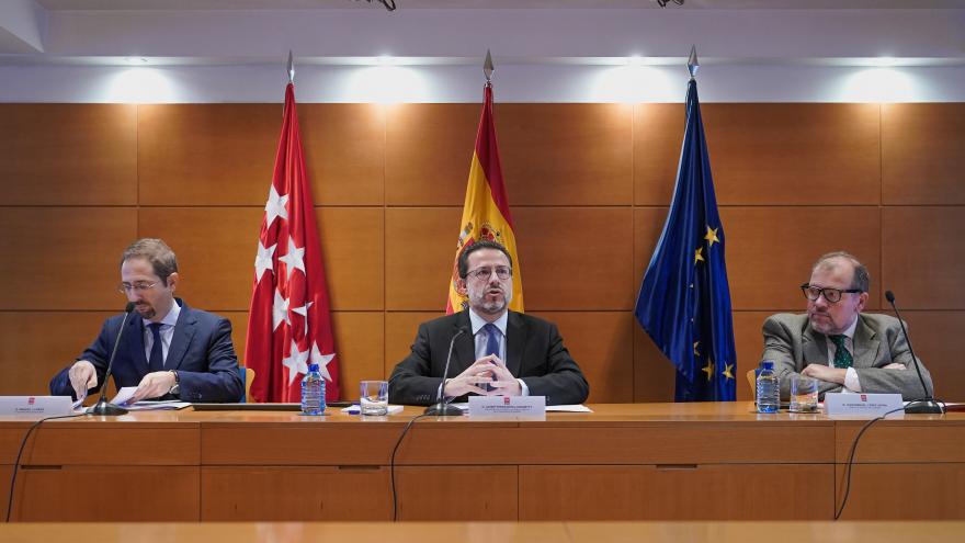 El consejero Javier Fernández-Lasquetty durante su intervención