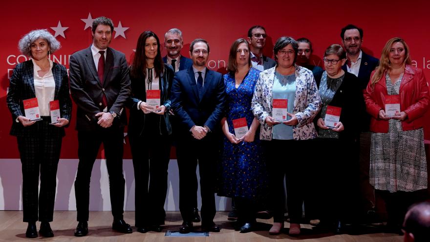 El viceconsejero durante la entrega de los premios