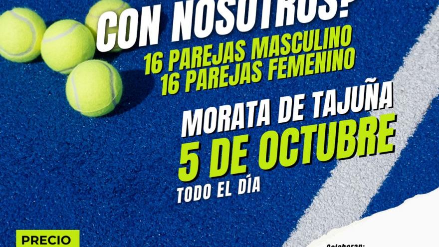 Cartel torneo de padel en Morata  de Tajuña