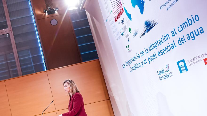 La consejera durante su intervención en el acto