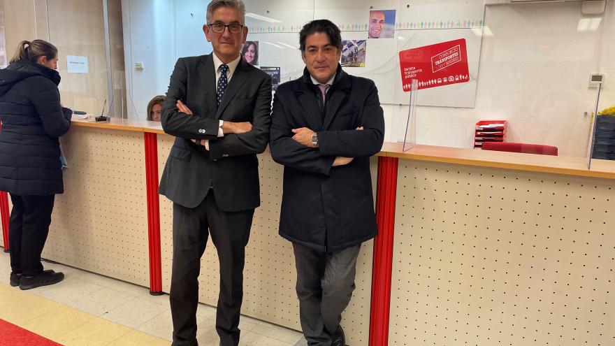 El consejero David Pérez en un stand de Metro