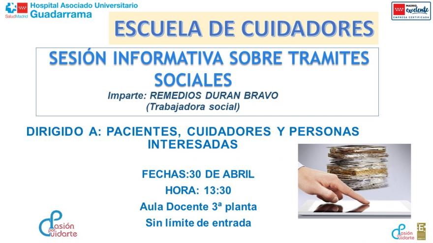 Taller 5 Trámites administrativos Trabajadora Social Hospital Guadarrama