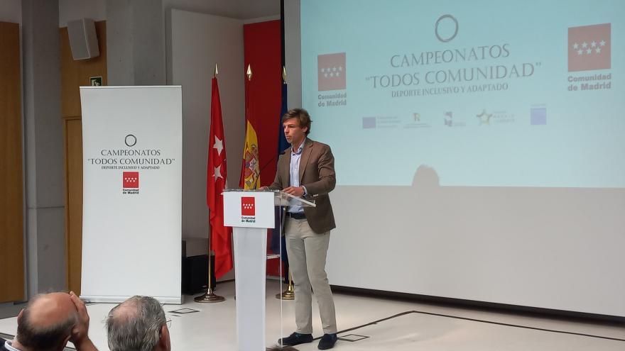 El director general de deportes durante su intervención