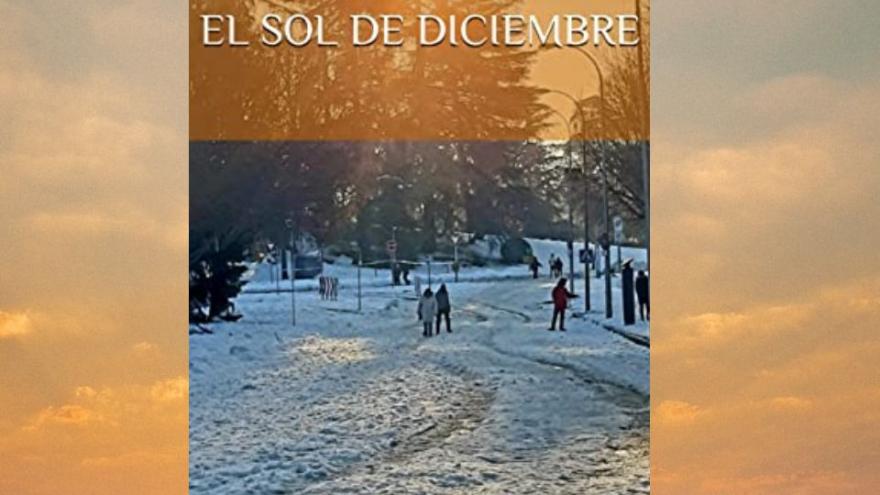 Portada del libro nieve y atardecer