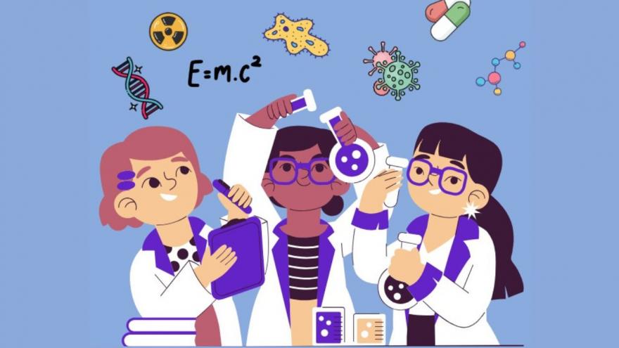 Dibujo_niñas_laboratorio