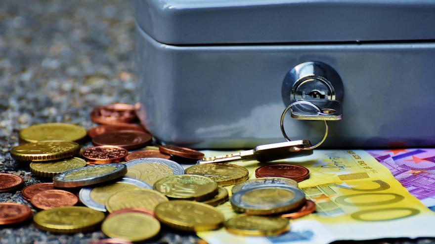 Caja dinero en efectivo