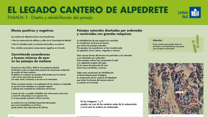 Parada 3 de la senda el Legado de cantero