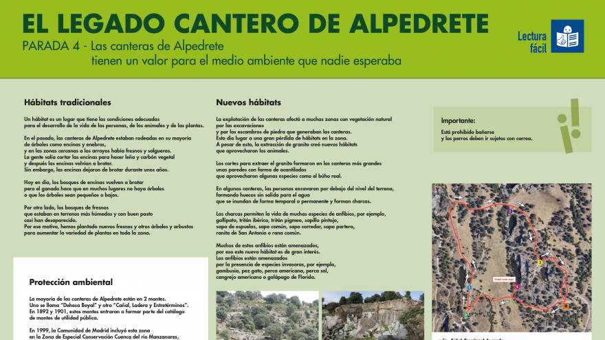 Parada 4 de la senda el Legado de cantero