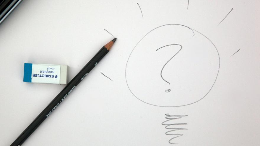 Imagen lápiz e interrogación
