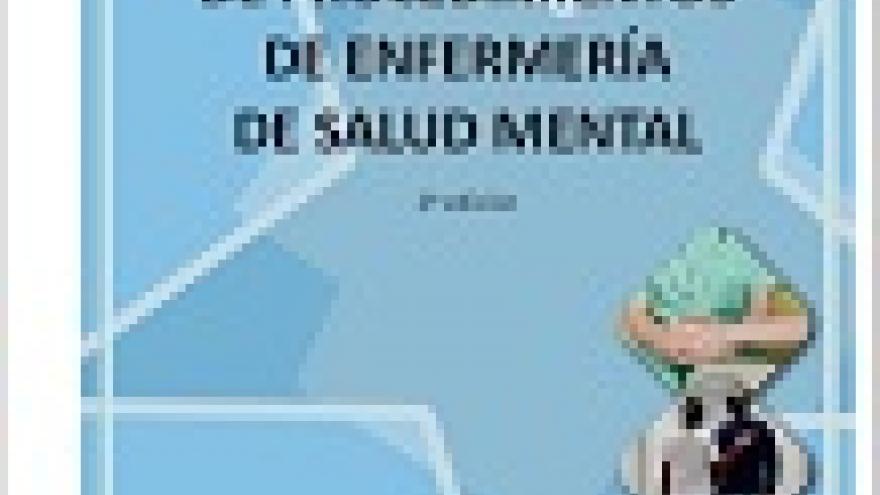 Manual de procedimientos de enfermería de Salud Mental Comunitaria. Segunda edición imagen de dos personas de espaldas sobre un fondo azul.