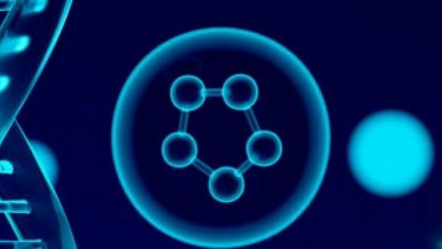 Dibujos geométricos en tonos azules