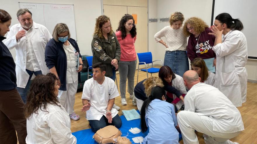 sesión de formación en el Centro de Salud Las Margaritas
