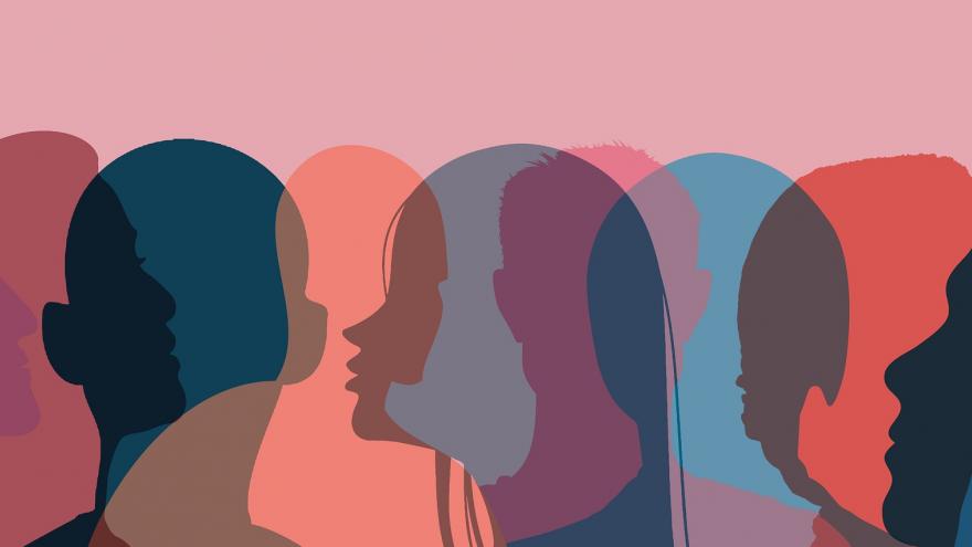 siluetas de caras de mujeres
