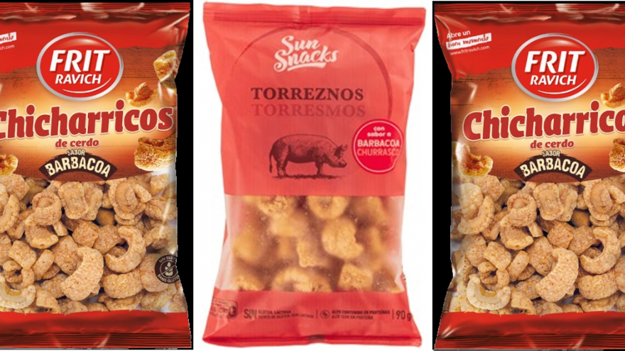 Envases de torreznos implicados en alerta alimentaria por presencia de Salmonella