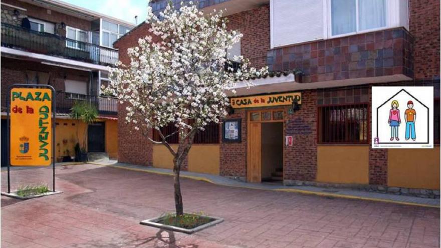 Plaza y edificio de la oficina