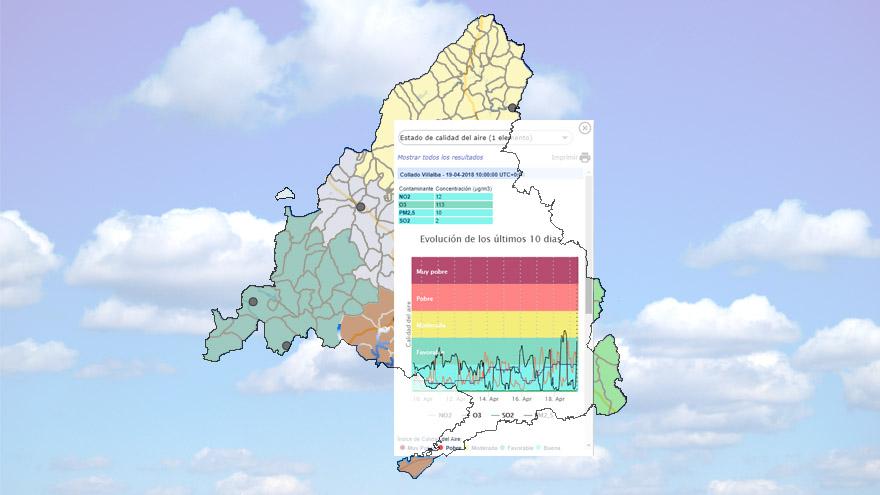 Mapas de estaciones e índices de Calidad del Aire 