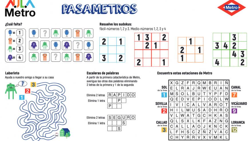 Pasatiempos de AulaMetro
