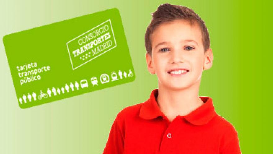 Tarjeta Infantil Niño con Tarjeta Transporte Público infantil