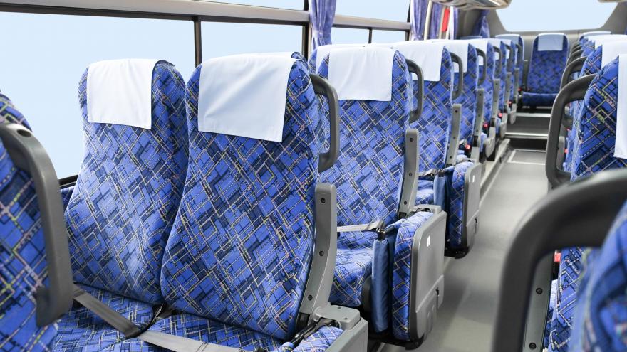 Asientos azules autobus