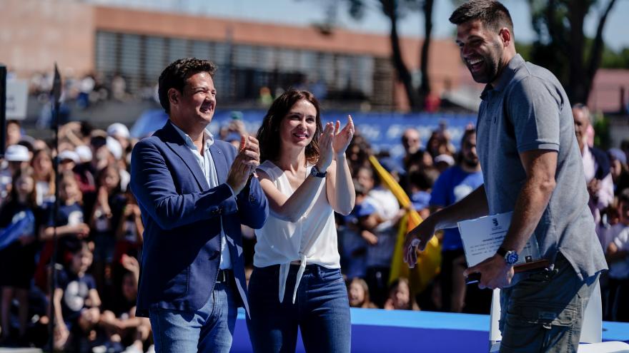 Isabel Díaz Ayuso durante las XXVIII Olimpiadas Escolares de Las Rozas