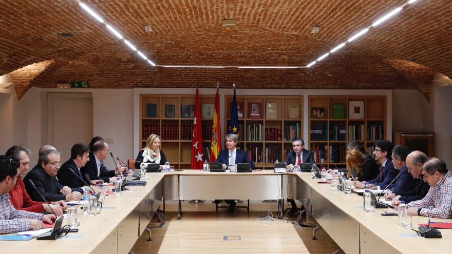 Garrido durante la reunión