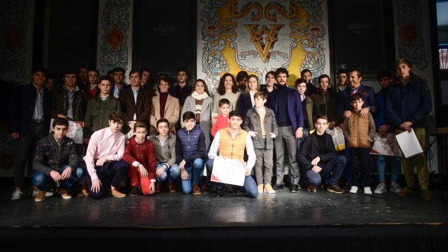 Eugenia Carballedo durante la celebración navideña de la escuela de tauromaquia José Cubero Yiyo
