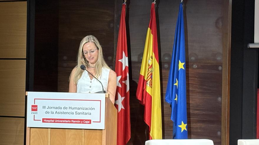 La viceconsejera Laura Gutiérrez durante la lII Jornada de Humanización