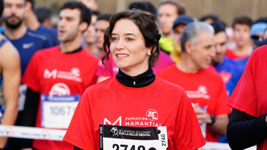Isabel Díaz Ayuso durante la IX Carrera por la Salud Mental