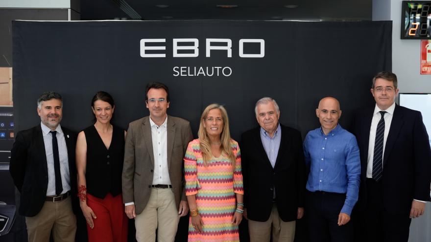 Rocío Albert durante su visita a la ciudad del automóvil de Leganés por su 35 aniversario