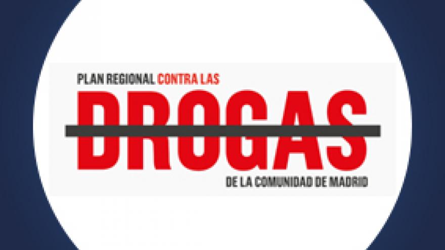 cartel plan regional contra las drogas (tachado) de la Comunidad de Madrid