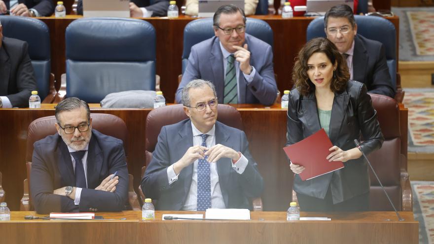 La presidenta durante su intervención en la Asamblea regional