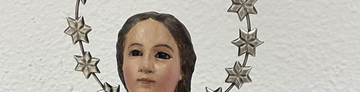 Talla de Inmaculada Concepción después de su restauración