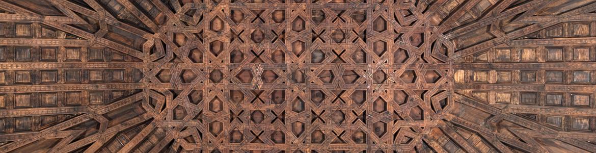 ARTESONADO DE LA IGLESIA DE SANTA MARÍA LA BLANCA, Fotografía: Jesús Caramanzana ARTESONADO DE LA IGLESIA DE SANTA MARÍA LA BLANCA