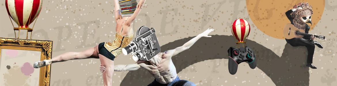 Collage con imágenes vinculadas con la cultura