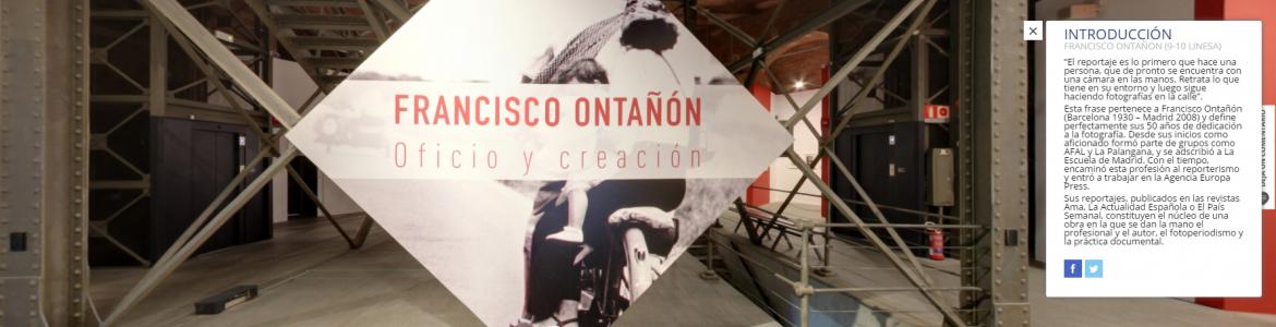 Vista de la entrada a la exposición de Ontañón en Sala Canal