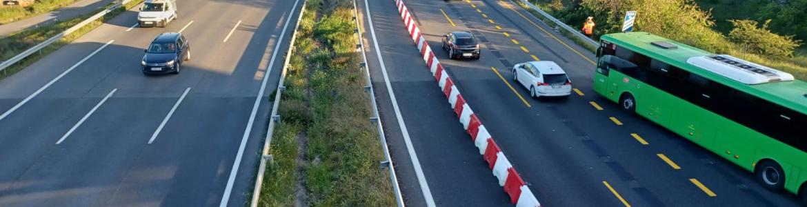 Estado actual de la carretera el miércoles 30 de abril- Inicio de la obra- PK 23+100 sentido Colmenar Viejo