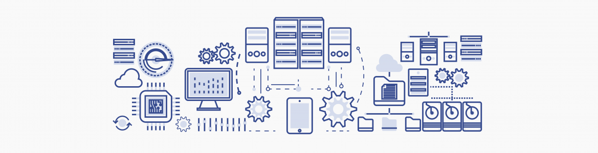 Banner con gráficos que representan datos